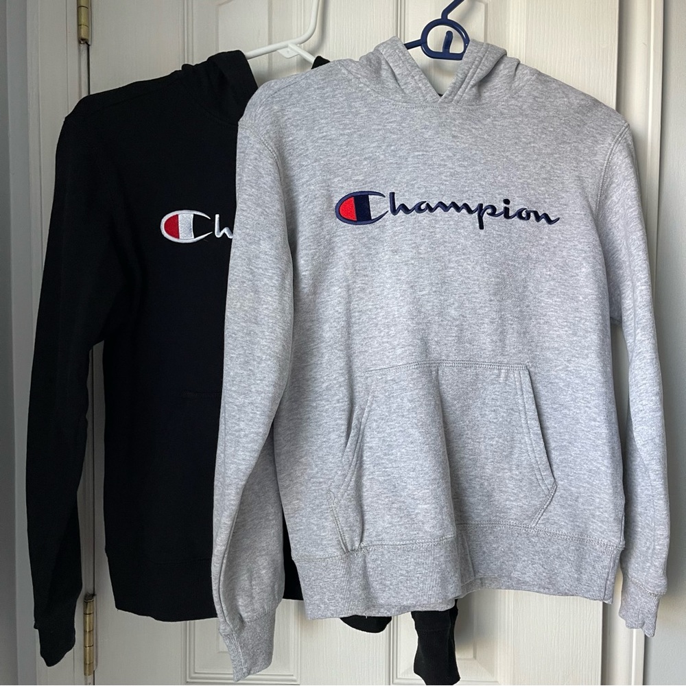 Boys Champion Hooded Sweatshirt, Lot of 2, Large